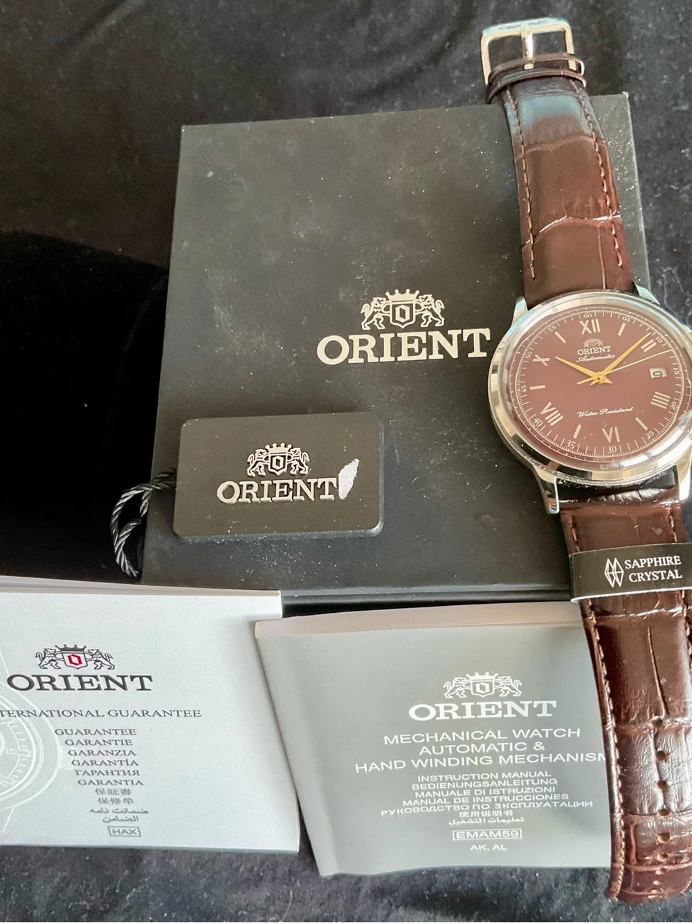 Orient Men's Automatic Red Dial Bambino Version 2 Mint Box/Manual